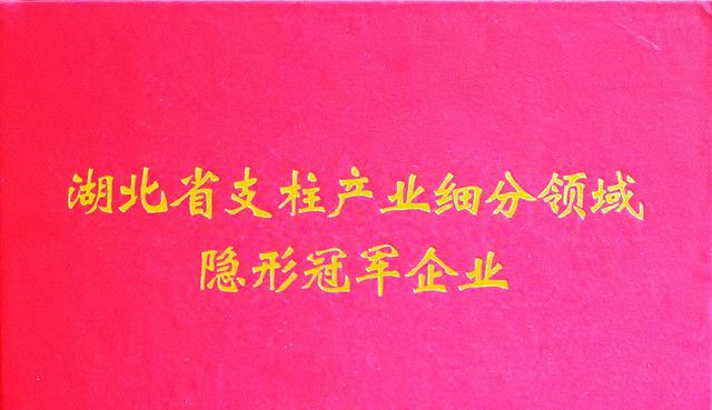 湖北省支柱產業(yè)細分領域隱形冠軍培育企業(yè)